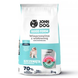 John Dog Karma sucha dla psa Good Form szczeniak wieprzowina z wołowiną 3kg